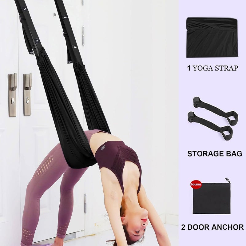 tchrules Leg Stretcher Strap, Backbend Training Belt with Door Anchor, Flexibility Trainer Stretching Equipment Assist Stretch Strap for Fitness Gymnastics Dance Aerial Yoga Ballet - Image 5